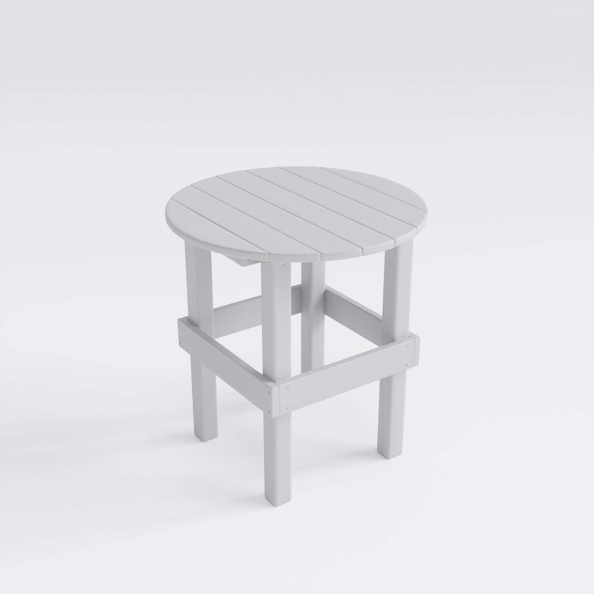 Keystone Amish Co. Composite Round End Table, bright-white - Walmart.com