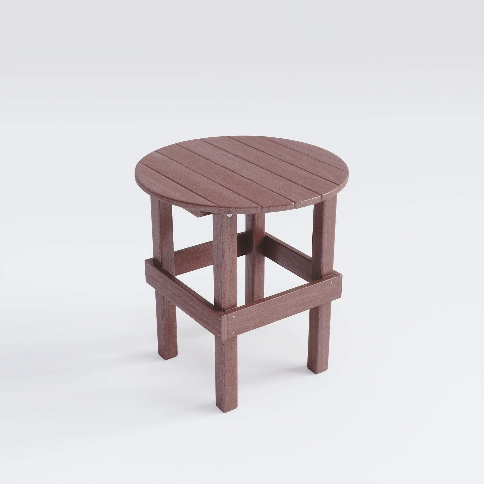 Keystone Amish Co. Composite Round End Table, tudor-brown - Walmart.com