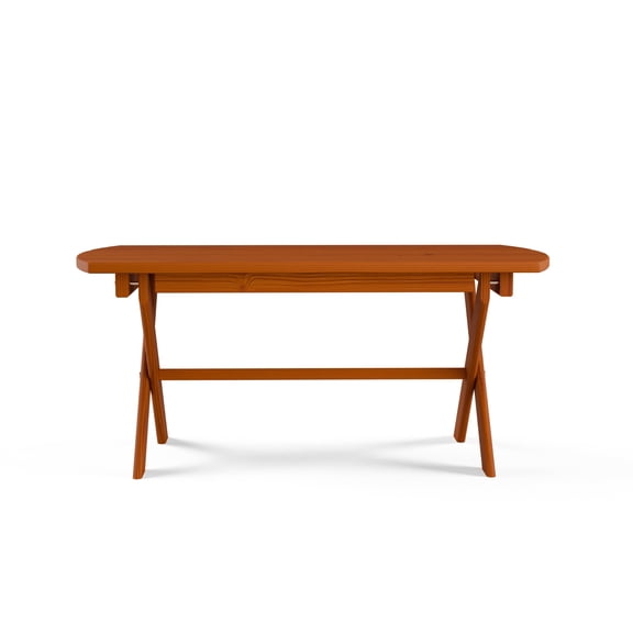 Keystone Amish Co. Folding Oval Coffee Table, cedar-stain