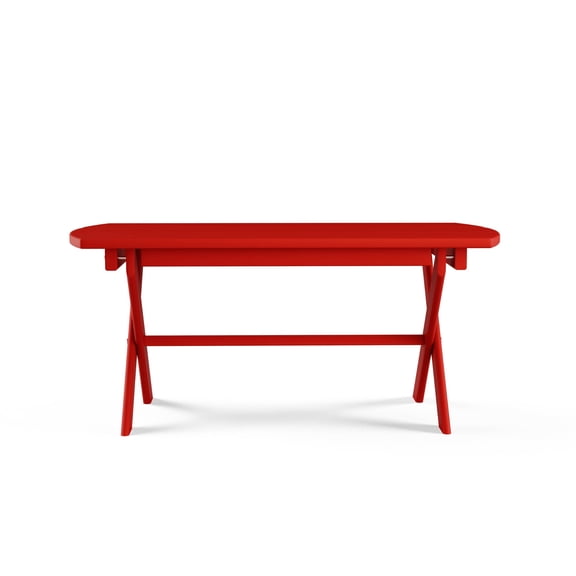 Keystone Amish Co. Folding Oval Coffee Table, tractor-red-paint