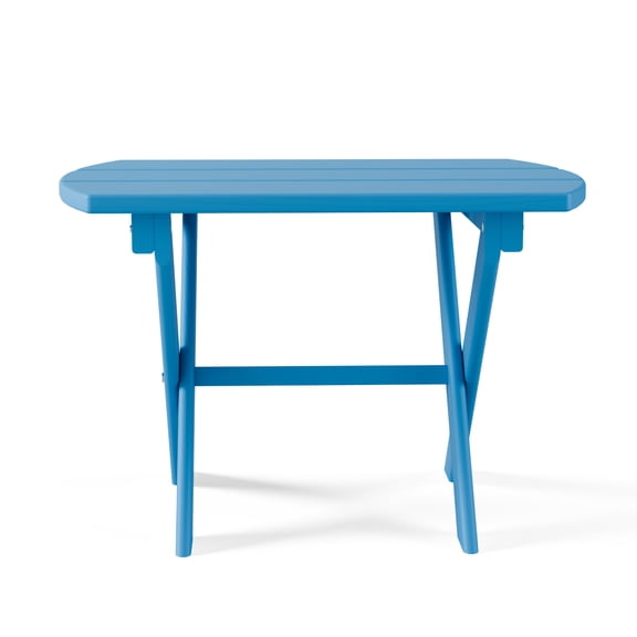 Keystone Amish Co. Folding Oval End Table, carribean-blue-paint-1