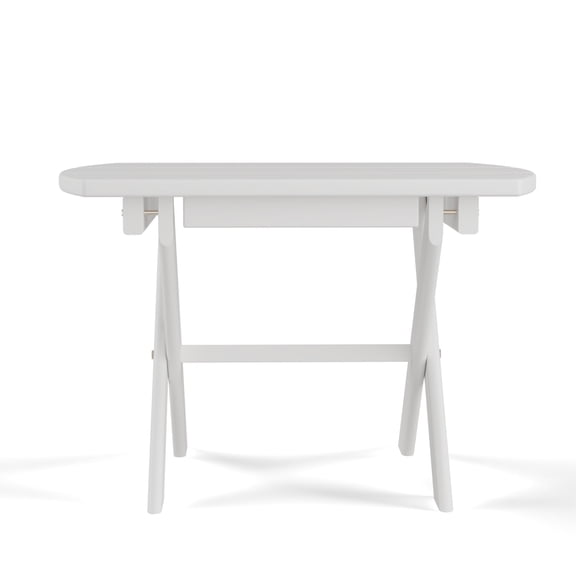 Keystone Amish Co. Folding Oval End Table, white-paint-1