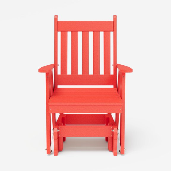 Keystone Amish Co. Franklin Recycled Plastic Glider Chair, Bright Red