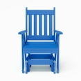 thumbnail image 1 of Keystone Amish Co. Franklin Recycled Plastic Glider Chair, Blue, 1 of 4