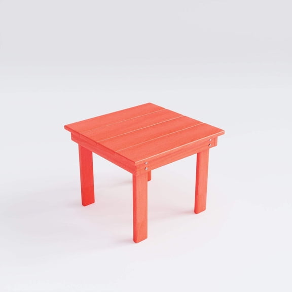 Keystone Amish Co. Herrington Composite End Table, Square, Bright Red