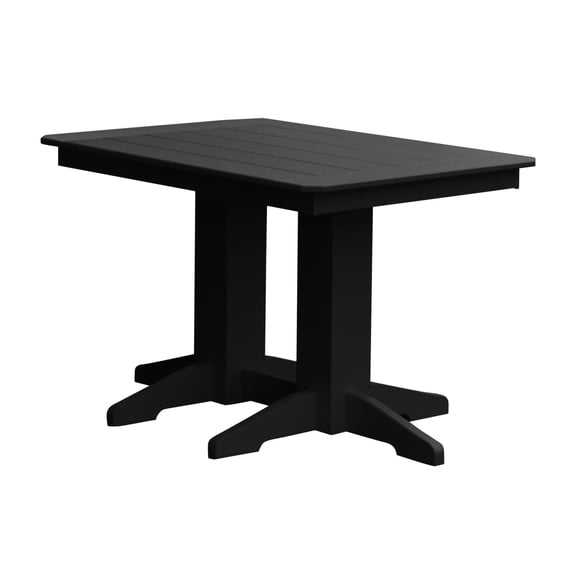 Keystone Amish Co. Poly Composite Dining Table, 4-Foot, Black