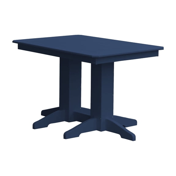 Keystone Amish Co. Poly Composite Dining Table, 4-Foot, Patriot Blue