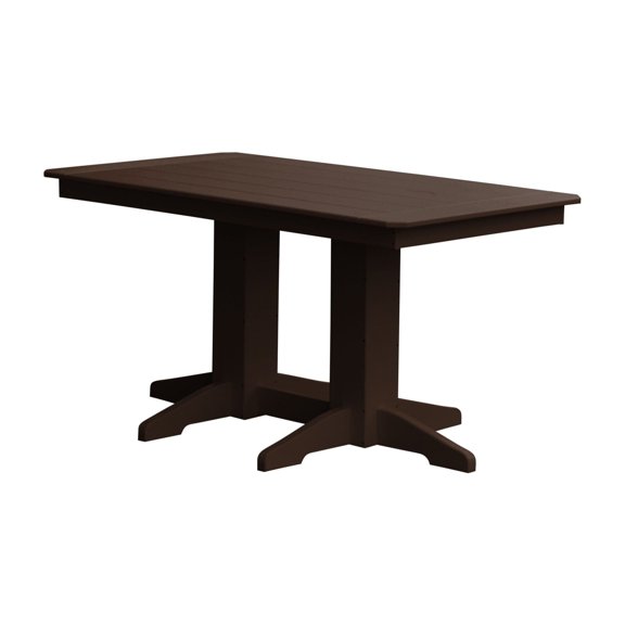 Keystone Amish Co. Poly Composite Dining Table, 5-Foot, Tudor Brown