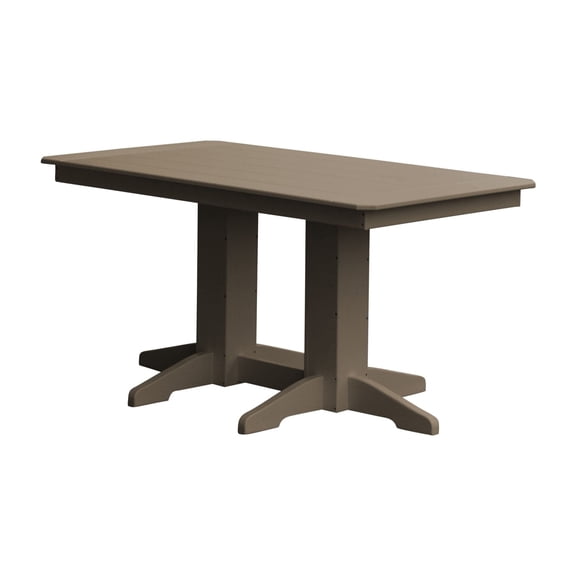 Keystone Amish Co. Poly Composite Dining Table, 5-Foot, Weathered Wood