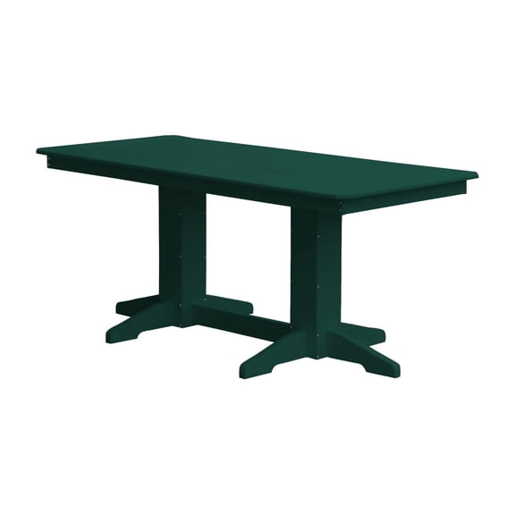 Keystone Amish Co. Poly Composite Dining Table, 6-Foot, Turf Green