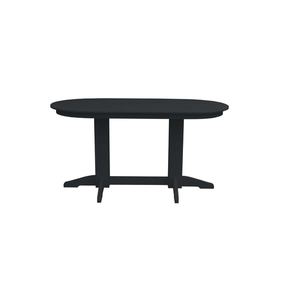 Keystone Amish Co. Poly Composite Oval Counter Table, 6-Foot, Black