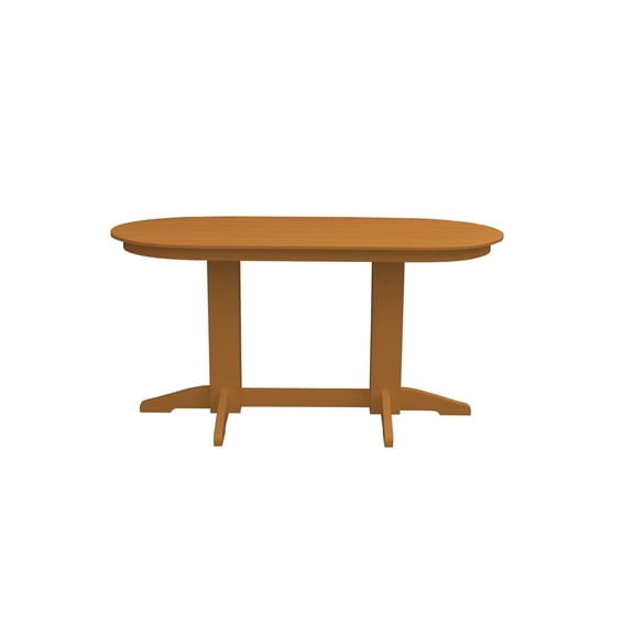 Keystone Amish Co. Poly Composite Oval Dining Table, 6-Foot, Cedar