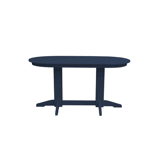 Keystone Amish Co. Poly Composite Oval Dining Table, 6-Foot, Patriot Blue