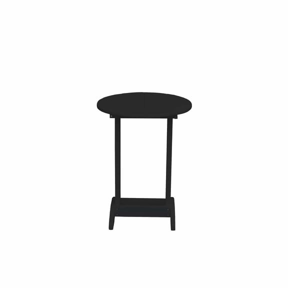Keystone Amish Co. Poly Composite Round Balcony Side Table, Black