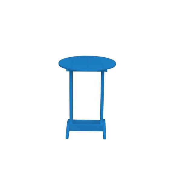 Keystone Amish Co. Poly Composite Round Balcony Side Table, Blue