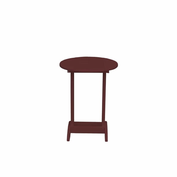 Keystone Amish Co. Poly Composite Round Balcony Side Table, Cherry Wood