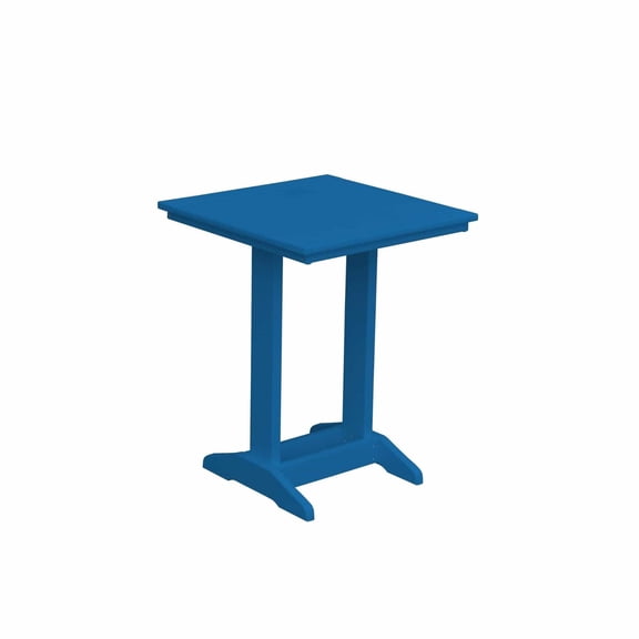 Keystone Amish Co. Poly Composite Square Balcony Side Table, Blue