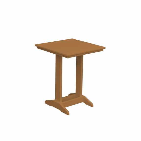 Keystone Amish Co. Poly Composite Square Balcony Side Table, Cedar