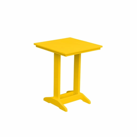 Keystone Amish Co. Poly Composite Square Balcony Side Table, Lemon Yellow