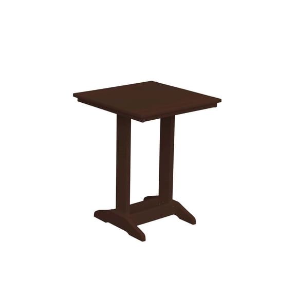 Keystone Amish Co. Poly Composite Square Balcony Side Table, Tudor Brown