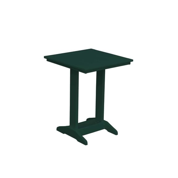 Keystone Amish Co. Poly Composite Square Balcony Side Table, Turf Green