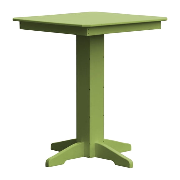 Keystone Amish Co. Poly Composite Square Bar Table, 33 in., Tropical Lime