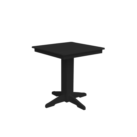 Keystone Amish Co. Poly Composite Square Counter Table, 33 in., Black