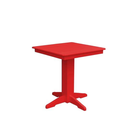 Keystone Amish Co. Poly Composite Square Counter Table, 33 in., Bright Red
