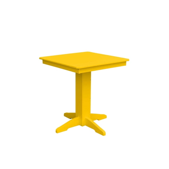 Keystone Amish Co. Poly Composite Square Counter Table, 33 in., Lemon Yellow