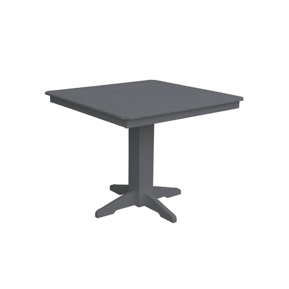 Keystone Amish Co. Poly Composite Square Counter Table, 44 in., Dark Grey