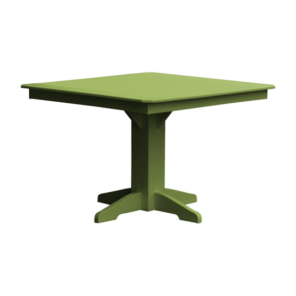 Keystone Amish Co. Poly Composite Square Dining Table, 44 in., Tropical Lime