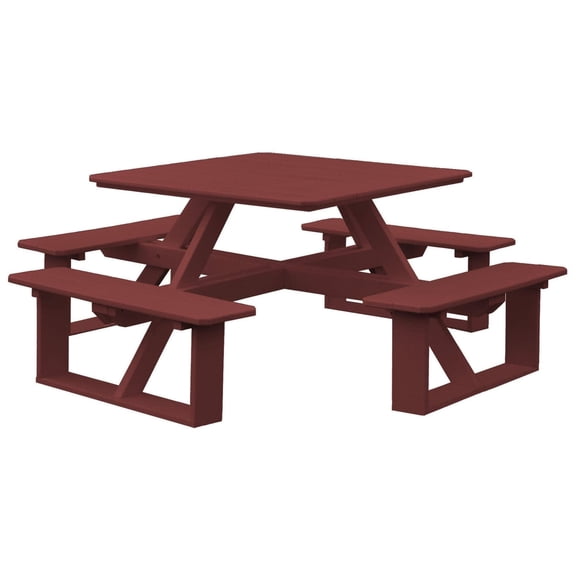 Keystone Amish Co. Poly Composite Square Walk-In Table, 44 in., Cherry Wood