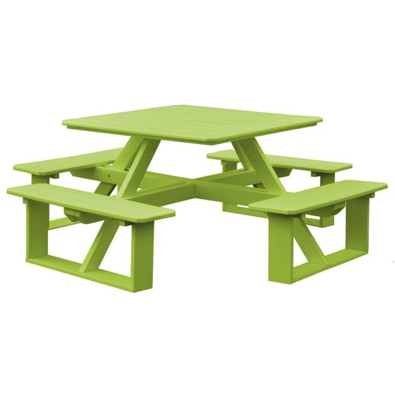 Keystone Amish Co. Poly Composite Square Walk-In Table, 44 in., Tropical Lime