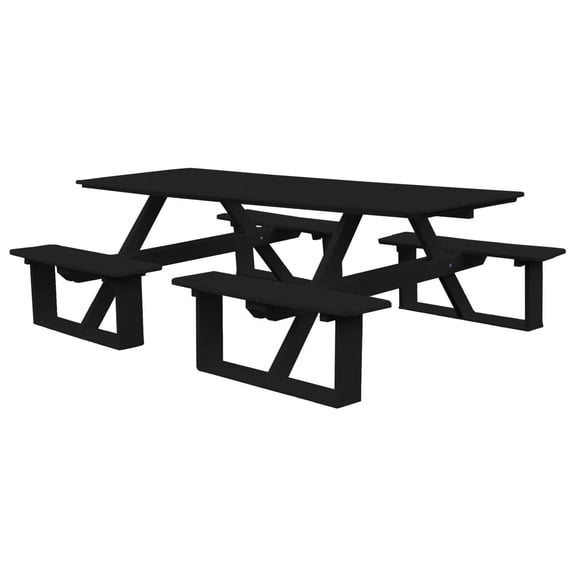 Keystone Amish Co. Poly Composite Walk-In Table, 8-Foot, Black