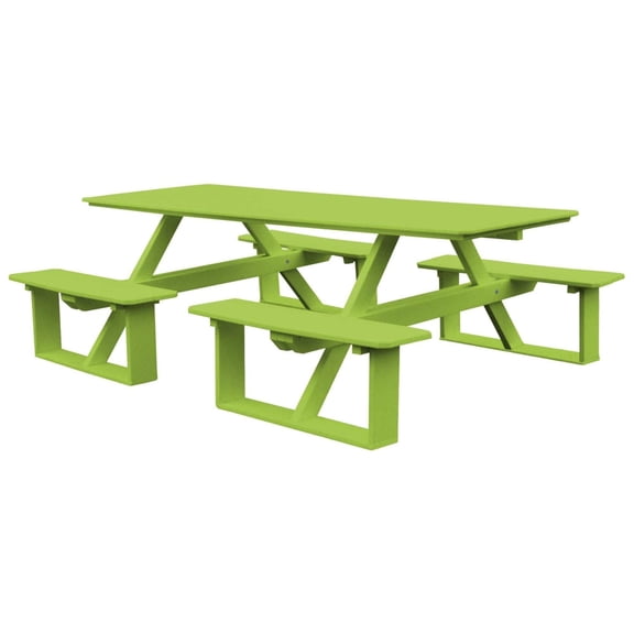 Keystone Amish Co. Poly Composite Walk-In Table, 8-Foot, Tropical Lime