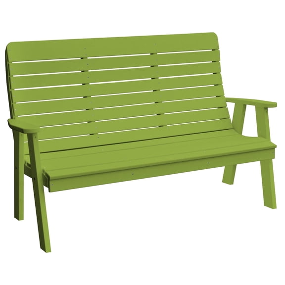 Keystone Amish Co. Salem Poly Composite Garden Bench, 4-Foot, Tropical Lime