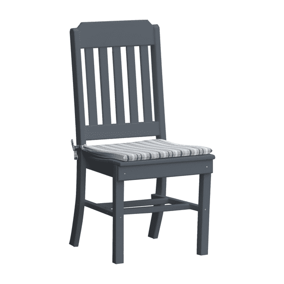 Keystone Amish Co. Traditional Poly Composite Dining Chair, Dark Grey