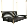 thumbnail image 1 of Keystone Amish Co. Twin Franklin Porch Swing Bed with Ropes, Black Paint, 1 of 5