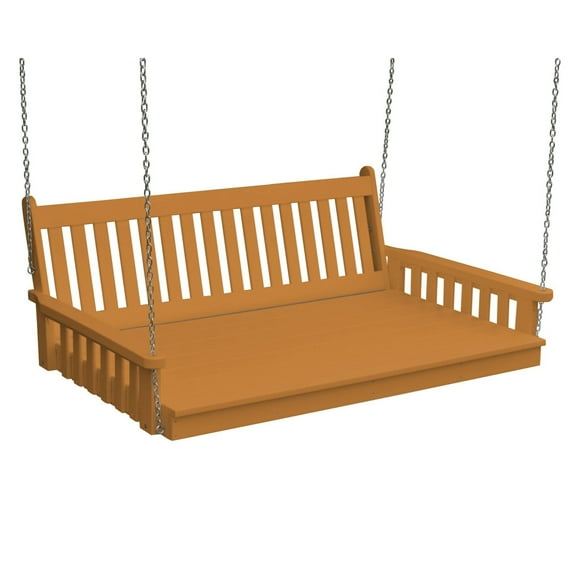 Keystone Amish Co. Twin Franklin Recycled Plastic Swing Bed with Ropes, Cedar