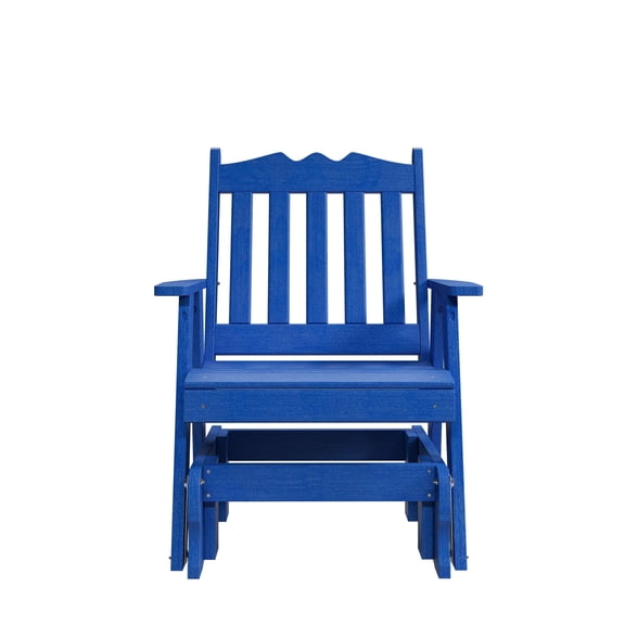 Keystone Amish Co. York Recycled Plastic Porch Glider Chair, Blue
