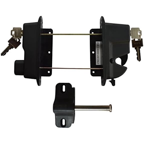Keystone Black Nylon Polymer Key-Lockable Latch | 2 Sided | Keyed Alike | KLADV-P2-BK-KA