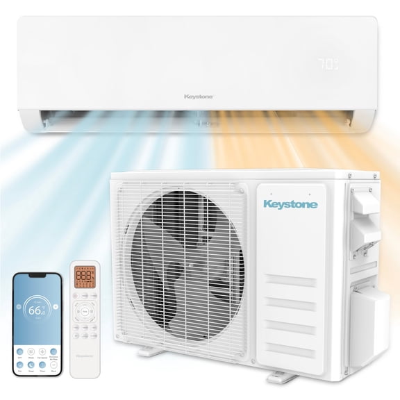 Keystone Core 12,000 BTU 115V 550 Sq. Ft. Mini Split Air Conditioner & Heater, White