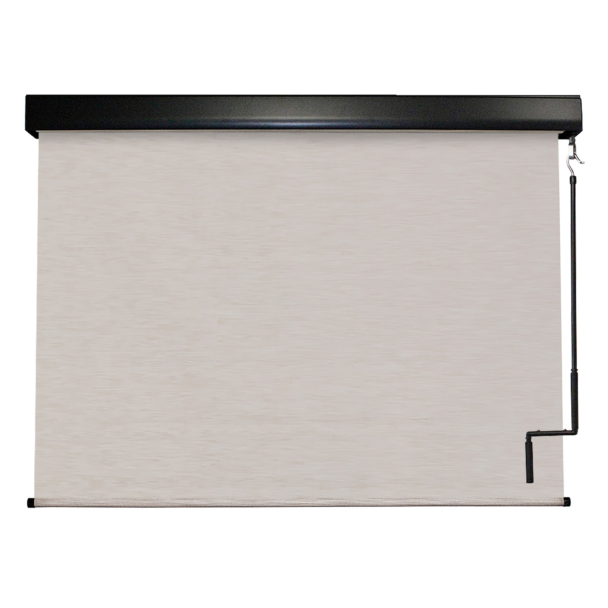 Keystone Fabrics PVC Outdoor Patio Sun Shade with Valance 10ft Wide (White/Tan) - image 1 of 10