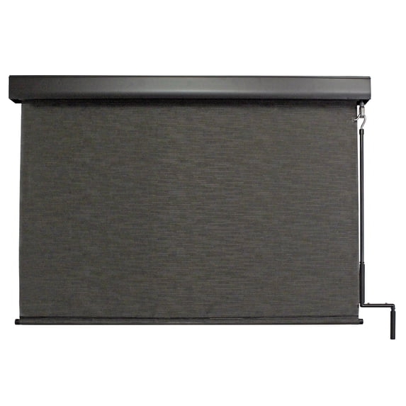 Keystone Fabrics PVC Outdoor Patio Sun Shade with Valance 4ft Wide (Dark Brown)