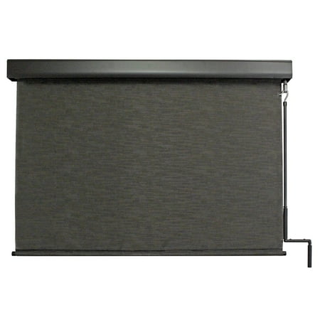 Keystone Fabrics PVC Outdoor Patio Sun Shade with Valance 6ft Wide (Dark Brown)