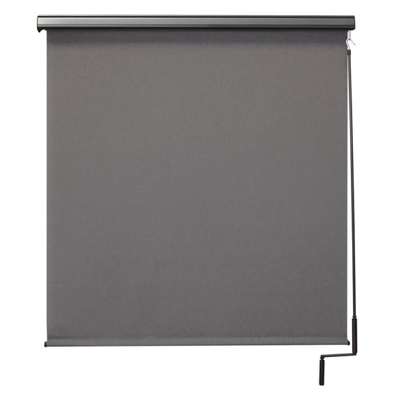 Keystone Fabrics Premium Outdoor Patio Sun Shade with Valance 7ft Wide (Gray)