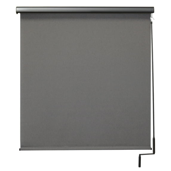 Keystone Fabrics Premium Outdoor Patio Sun Shade with Valance 8ft Wide (Gray)