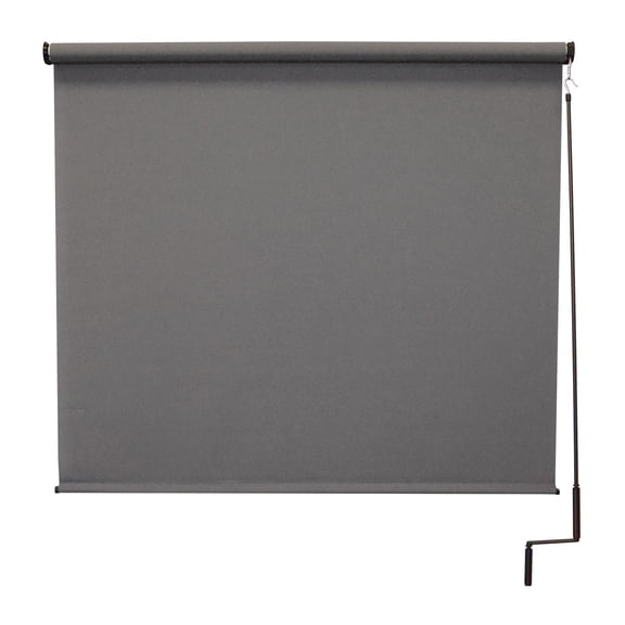 Keystone Fabrics Premium Outdoor Roller Patio Sun Shade 4ft Wide (Gray)
