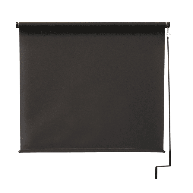 Keystone Fabrics Premium Outdoor Roller Patio Sun Shade 8ft Wide (Dark Brown)