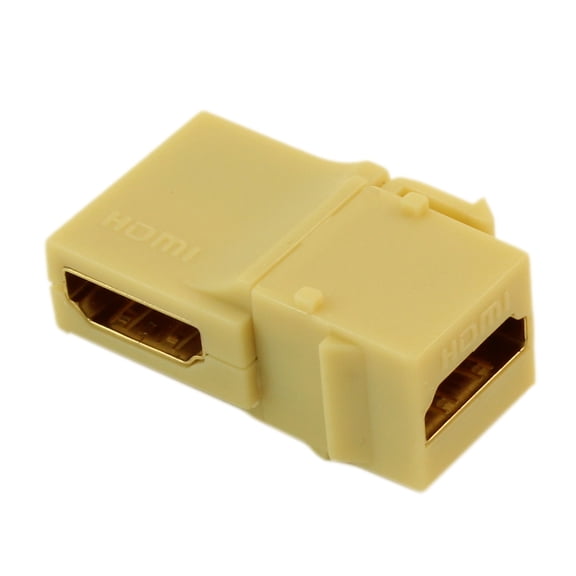 Keystone Jack Insert/Coupler- HDMI 90Deg, Gold Plated, Female/Female, Ivory